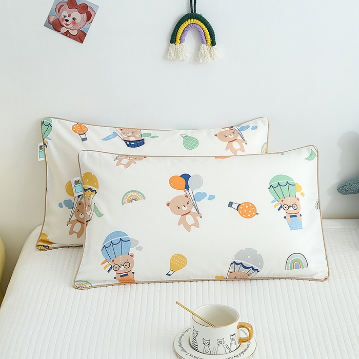 良佐生活 2026新款60支全棉纯棉贡缎嵌绳款枕套 告白起球