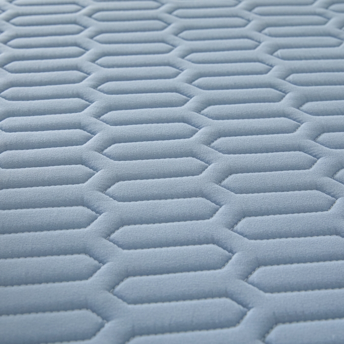 91家纺网 家纺一手货源 找家纺 女子家纺 2026新款新款A类新疆棉花夹棉防水单品床笠 小竹纹-雾蓝