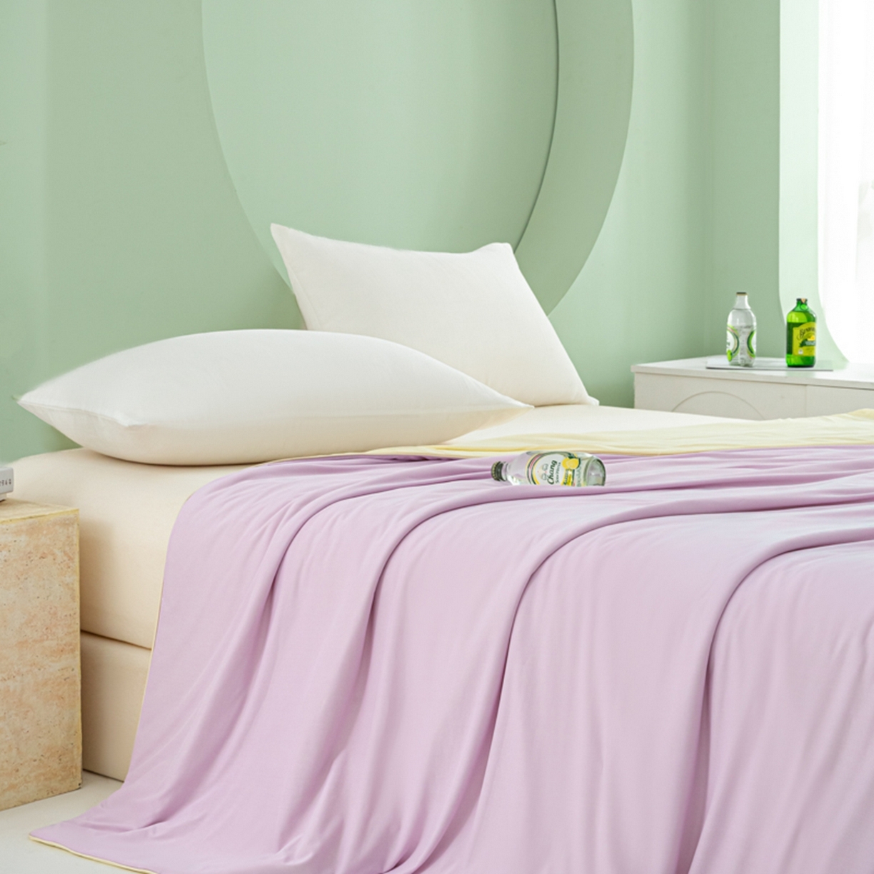 91家纺网 家纺一手货源 找家纺 爱彼家纺 2026新款冰吸薄荷A类氨纶黑科技凉感夏被冰薄荷空调被夏凉被-薄荷系列二 薄荷紫