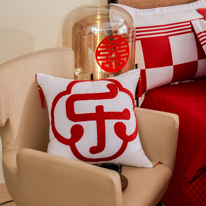 91家纺网 家纺一手货源 找家纺 啊雅家居 2026新款大红婚庆数码印花四件套床单款床笠款 相爱格