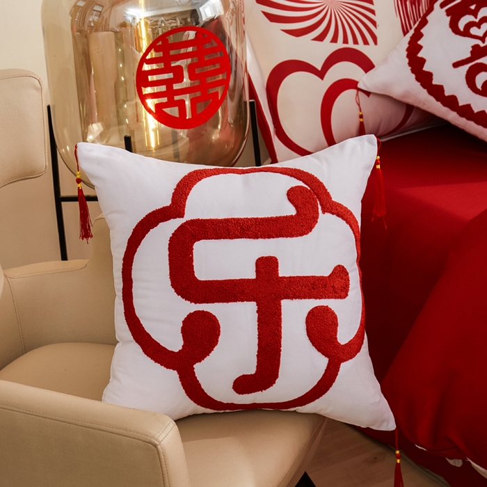 91家纺网 家纺一手货源 找家纺 啊雅家居 2026新款大红婚庆数码印花四件套床单款床笠款 心爱