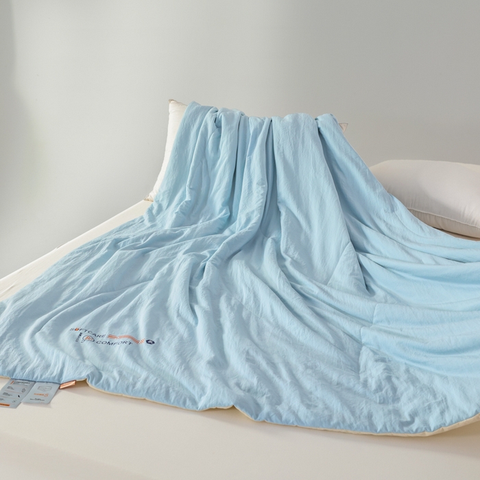 91家纺网 家纺一手货源 找家纺 （总）蓝雀翎 2025新款深睡Pro3.0双感夏被系列