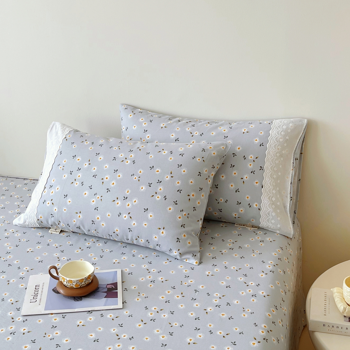 91家纺网 家纺一手货源 找家纺 （总）春皖家纺 2026春夏新品老粗布花边款单枕套 枕套单件