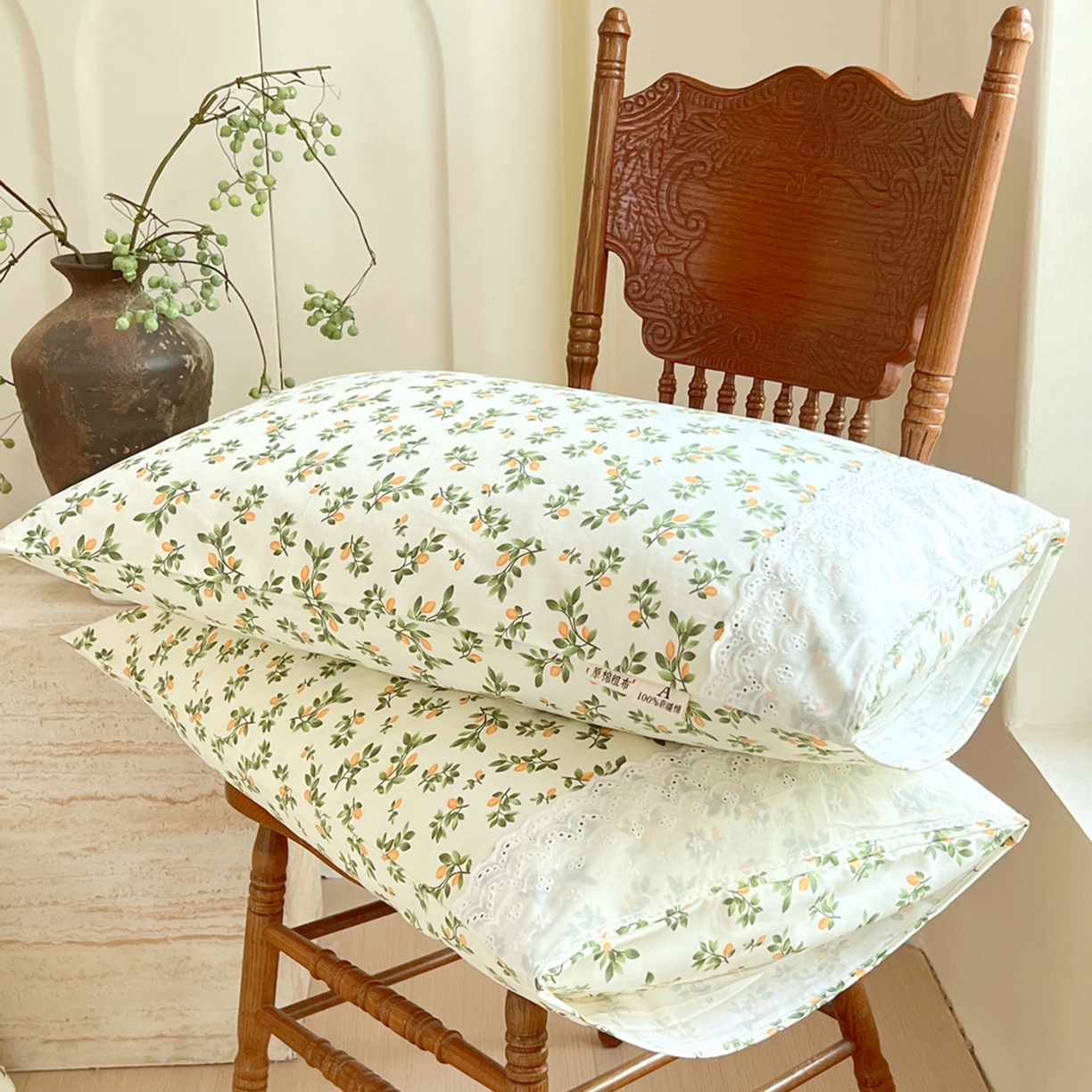 91家纺网 家纺一手货源 找家纺 春皖家纺 2026春夏新款老粗布花边款凉席席子单床单 床单单件 花边-翠林音