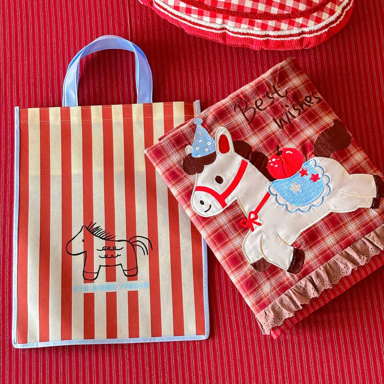 RYB红黄兰 2026新款设计师原创全棉色织水洗棉贴布绣三件套四件套 幸福加马