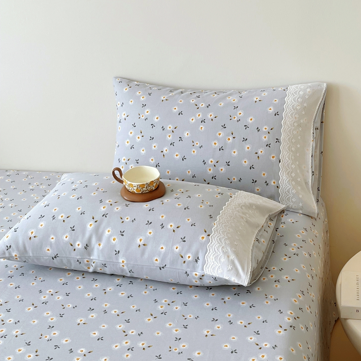 91家纺网 家纺一手货源 找家纺 （总）春皖家纺 2026春夏新品老粗布花边款单枕套 枕套单件