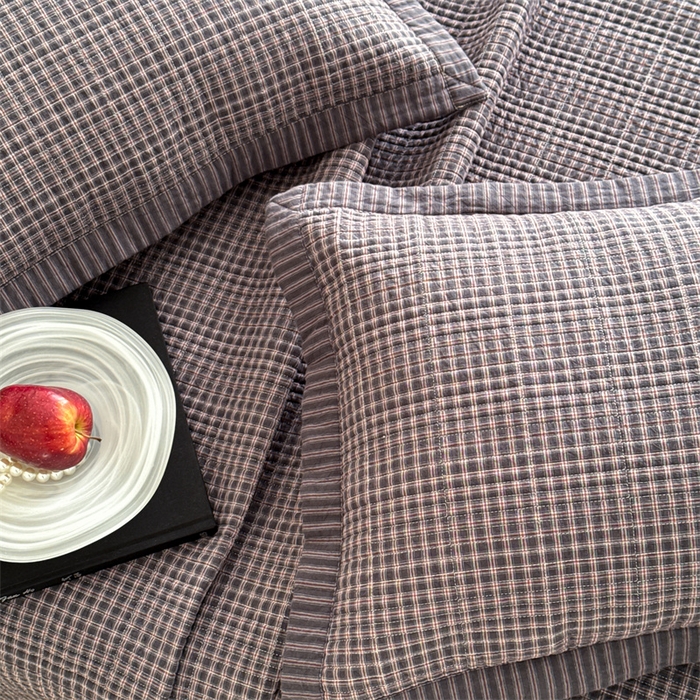 91家纺网 家纺一手货源 找家纺 床盖工厂店 2026新款双面水洗全棉填充新疆棉花床盖四件套 赫本灰