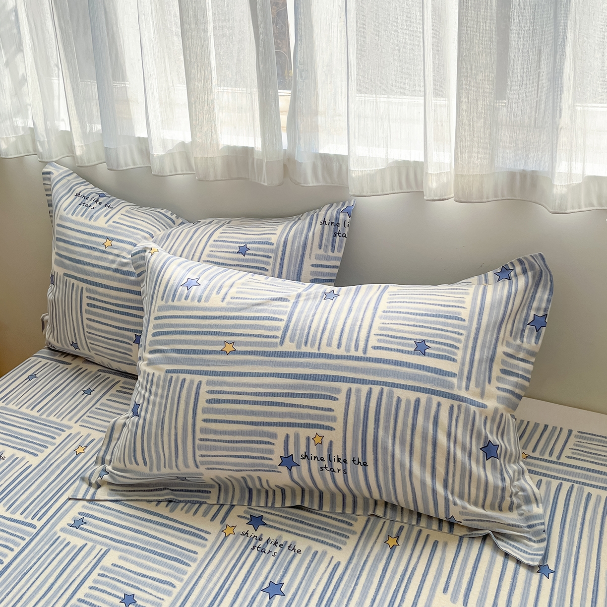 （总）花梦欣 2026新款全棉印花单品系列3简约卡通款-单枕套