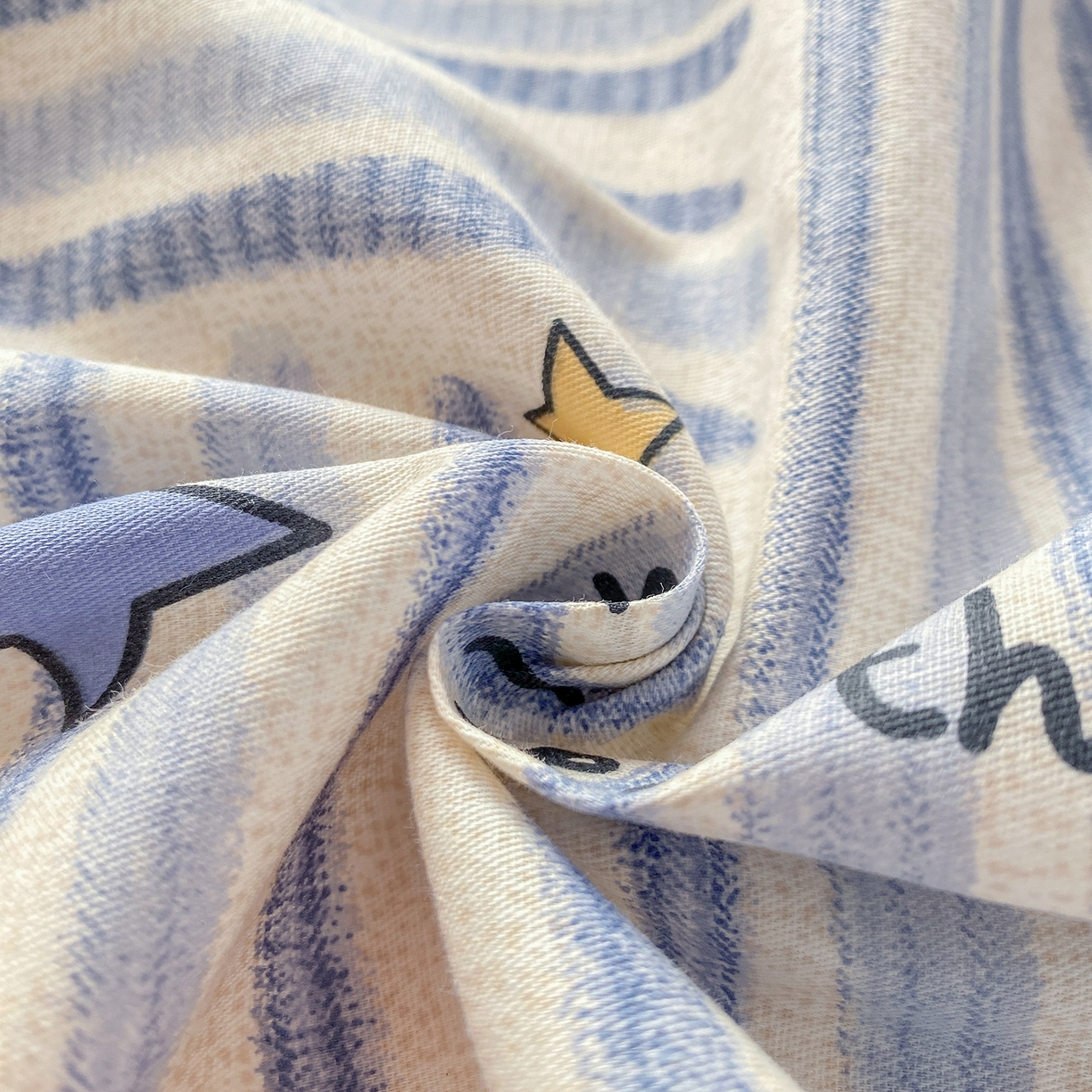 91家纺网 家纺一手货源 找家纺 花梦欣 2026新款全棉印花单品系列3简约卡通款-单枕套 安集星