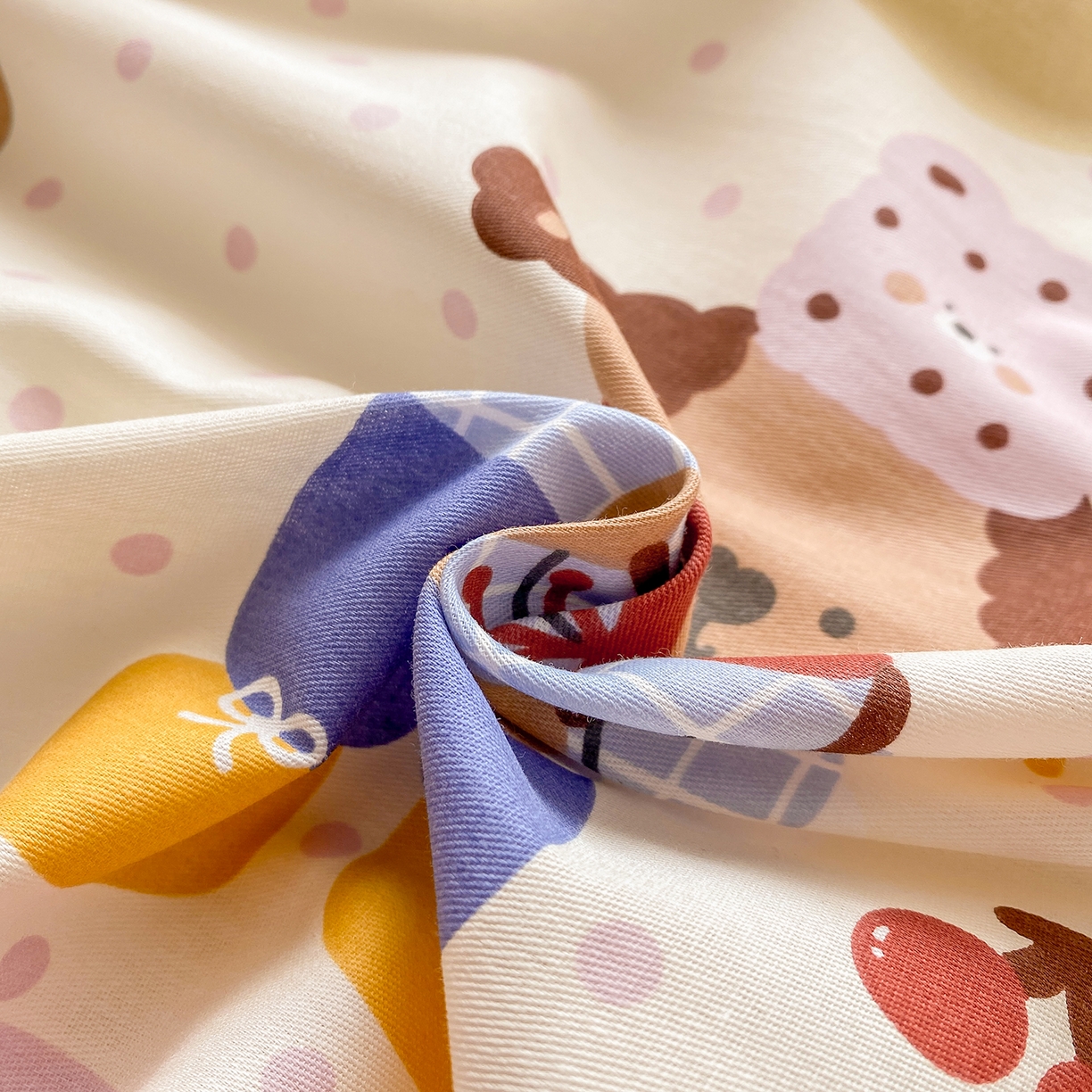 91家纺网 家纺一手货源 找家纺 花梦欣 2026新款全棉印花单品系列3简约卡通款-单枕套 波普乐园