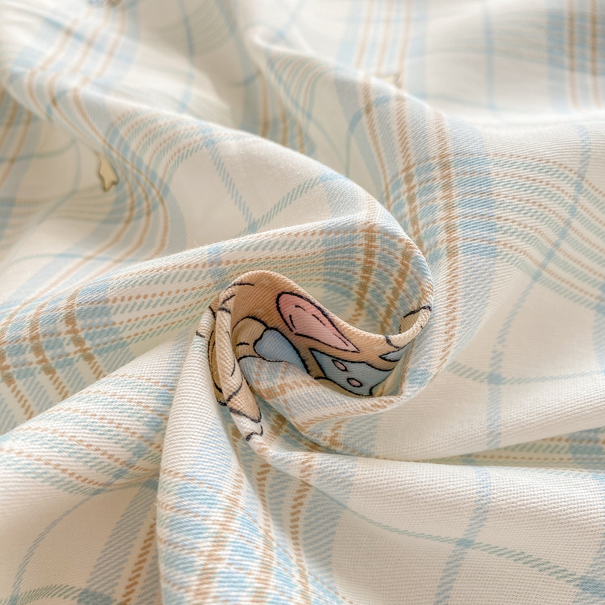 91家纺网 家纺一手货源 找家纺 花梦欣 2026新款全棉印花单品系列3简约卡通款-单枕套 乖乖熊