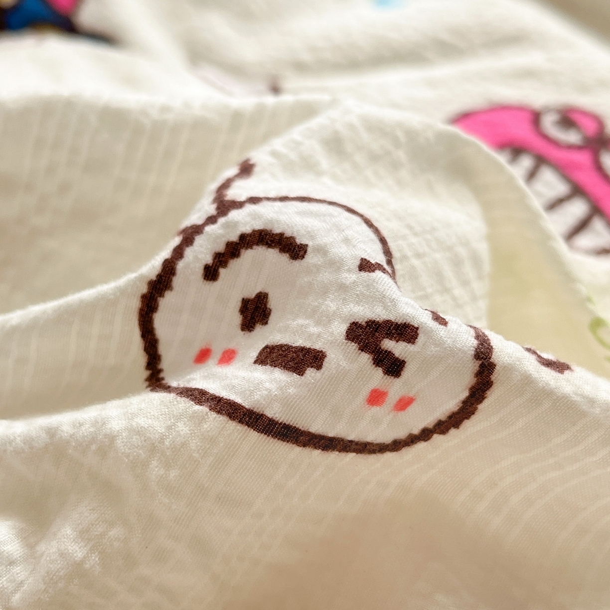 91家纺网 家纺一手货源 找家纺 （总）彩韵家纺 2026新款软糯泡芙纱印花四件套