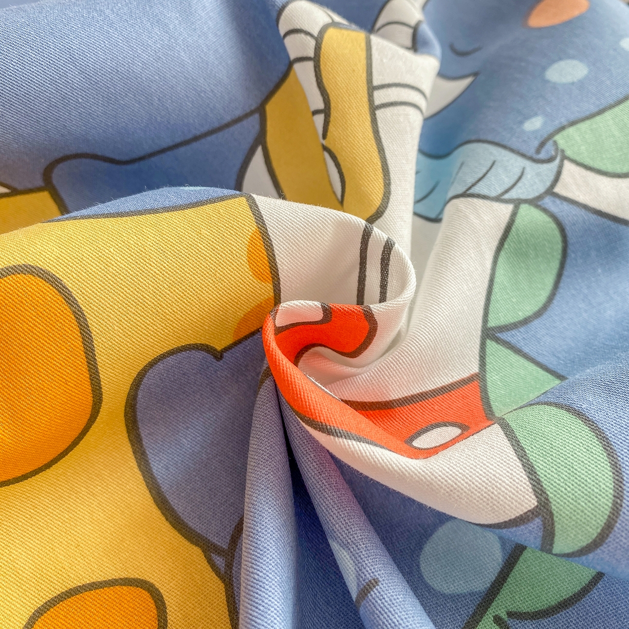 91家纺网 家纺一手货源 找家纺 花梦欣 2026新款全棉印花单品系列3简约卡通款-单枕套 星际漫游记