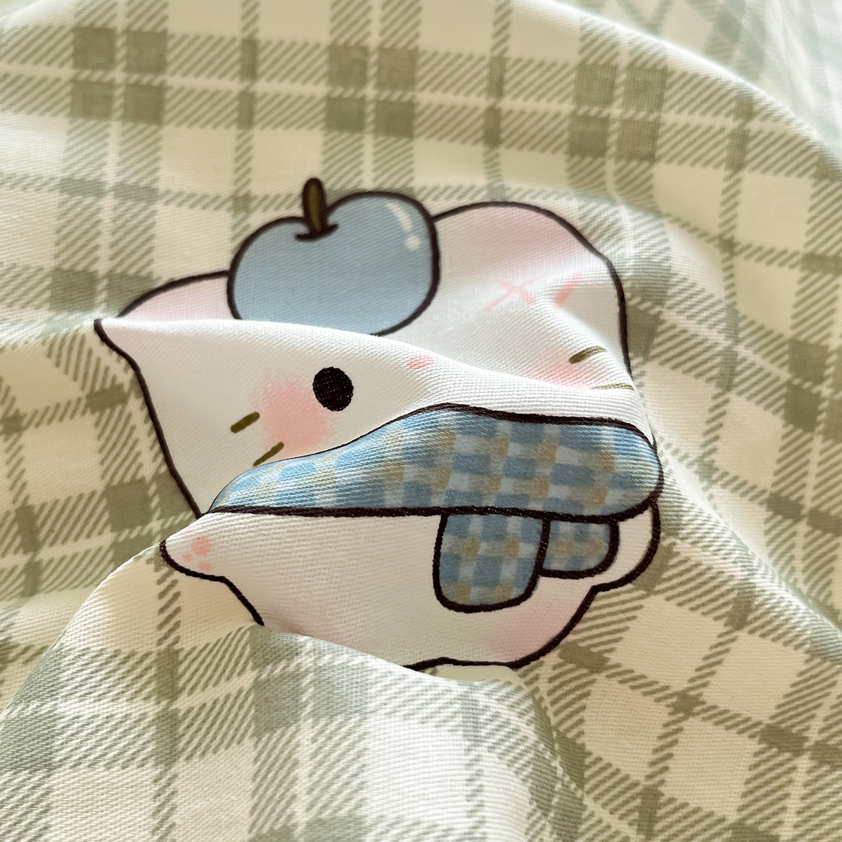 91家纺网 家纺一手货源 找家纺 花梦欣 2026新款全棉印花单品系列3简约卡通款-单枕套 元气小布