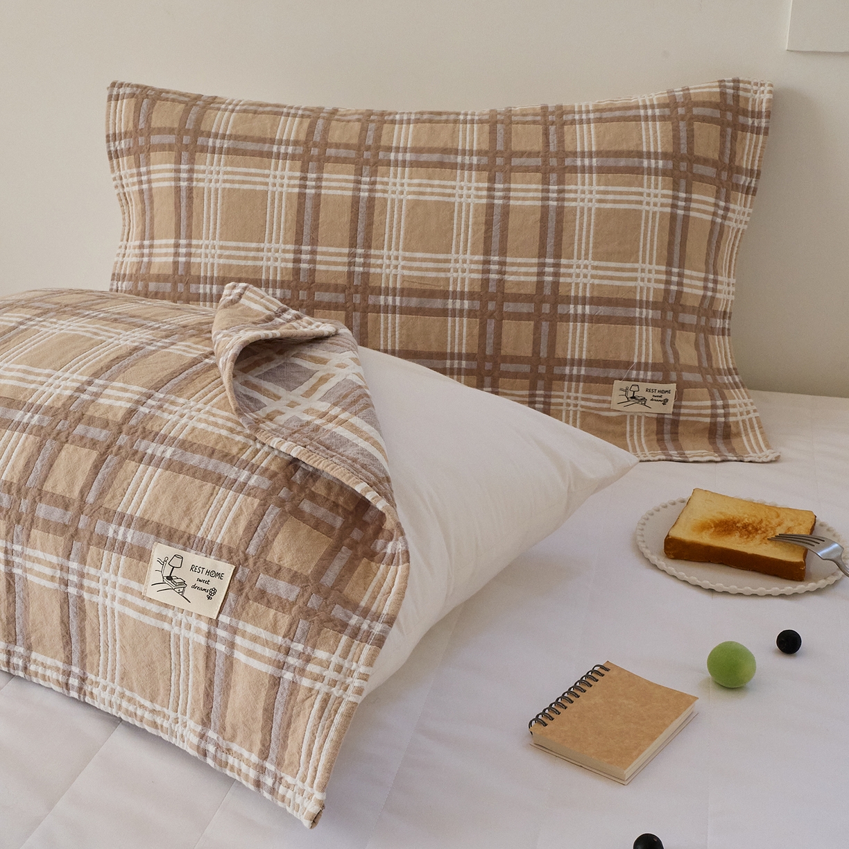 91家纺网 家纺一手货源 找家纺 沐瑟家纺 2026新款安心棉枕巾 极简