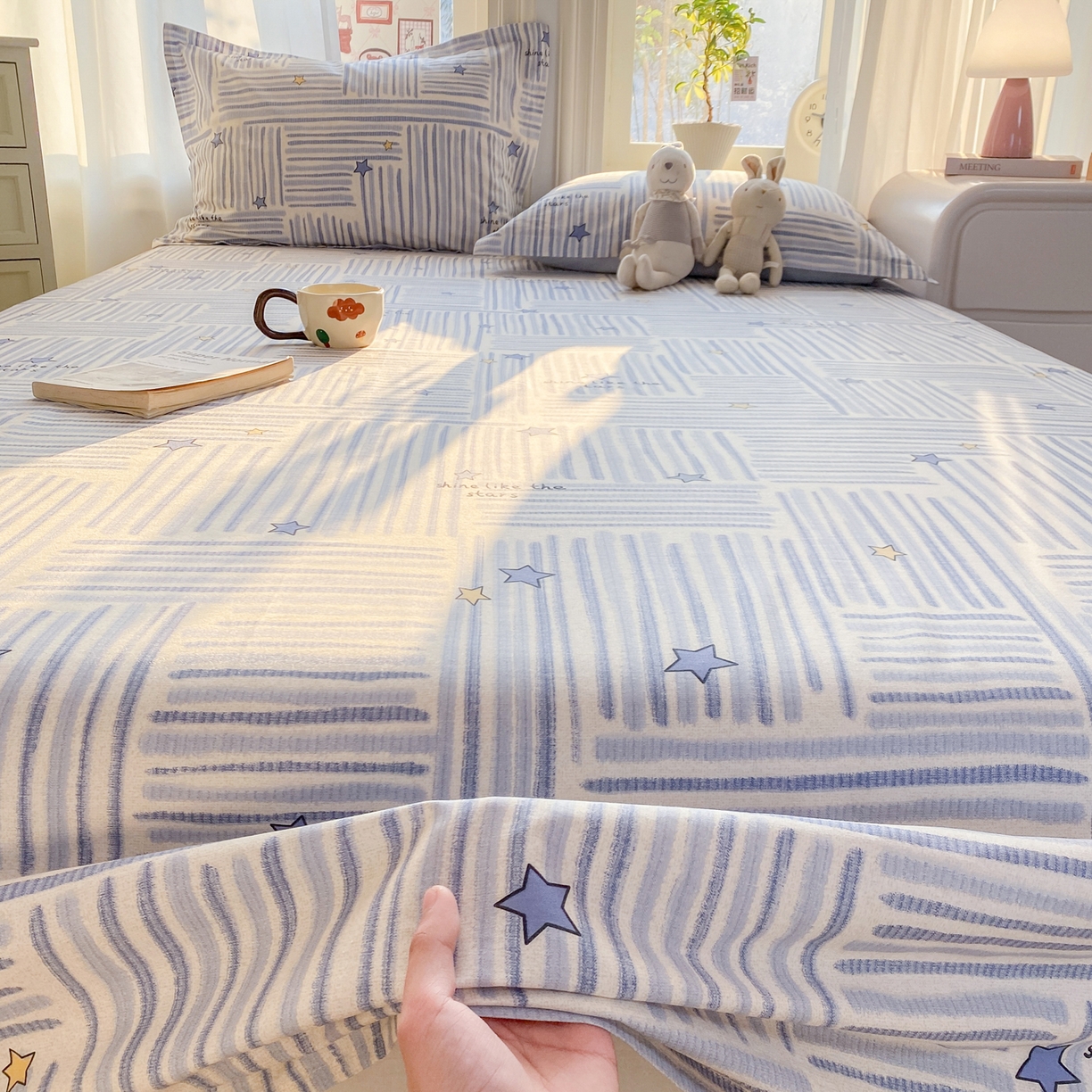 91家纺网 家纺一手货源 找家纺 （总）花梦欣 2026新款全棉印花单品系列3简约卡通款-单床单