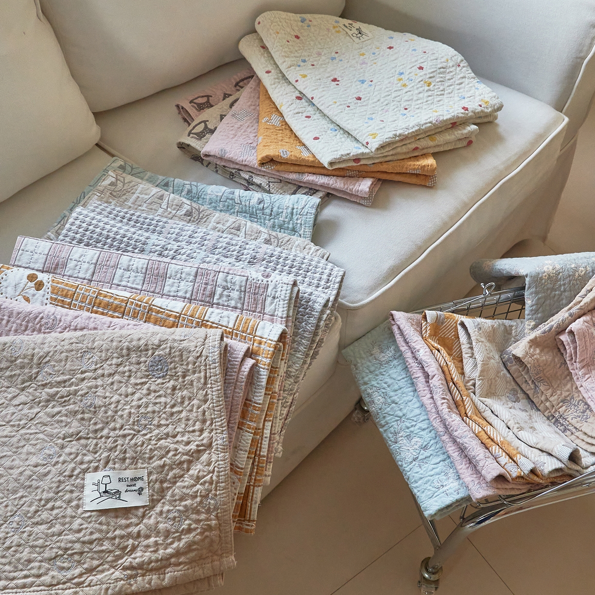 91家纺网 家纺一手货源 找家纺 沐瑟家纺 2026新款安心棉枕巾 组合图仅做展示不可下单