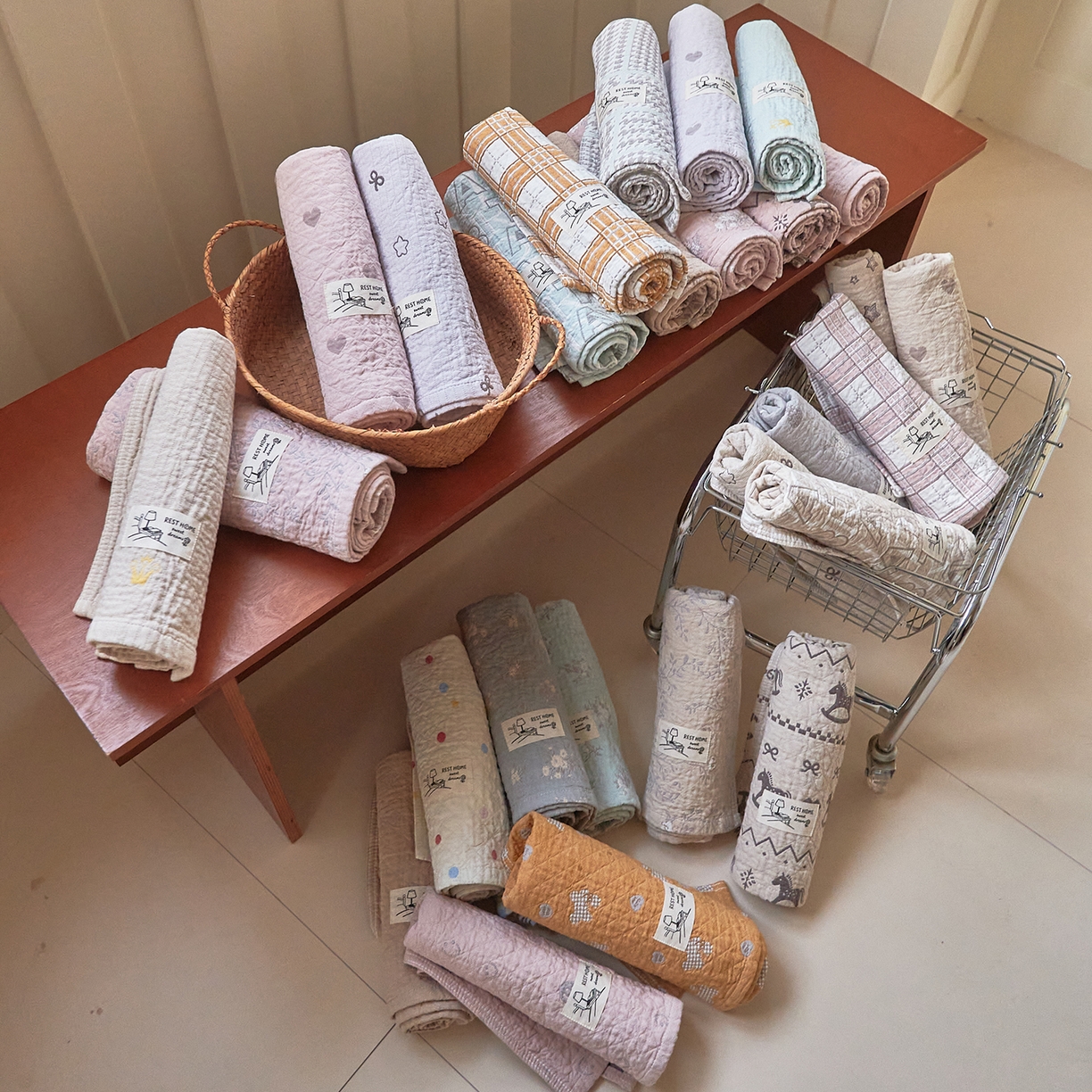 91家纺网 家纺一手货源 找家纺 沐瑟家纺 2026新款安心棉枕巾 组合图仅做展示不可下单