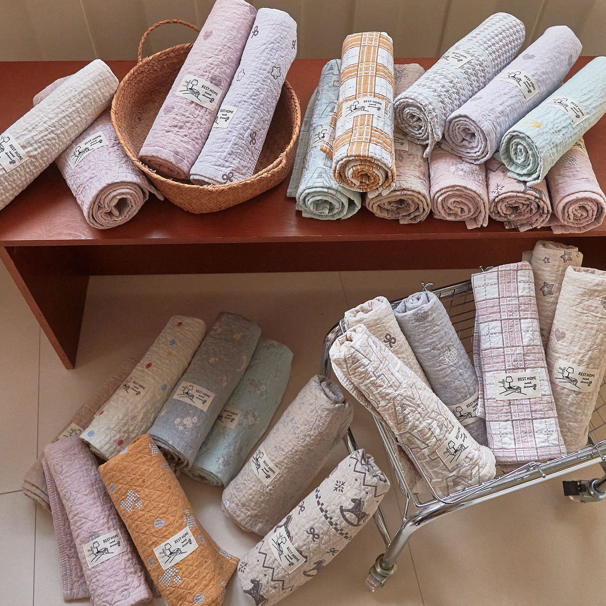 91家纺网 家纺一手货源 找家纺 沐瑟家纺 2026新款安心棉枕巾 组合图仅做展示不可下单