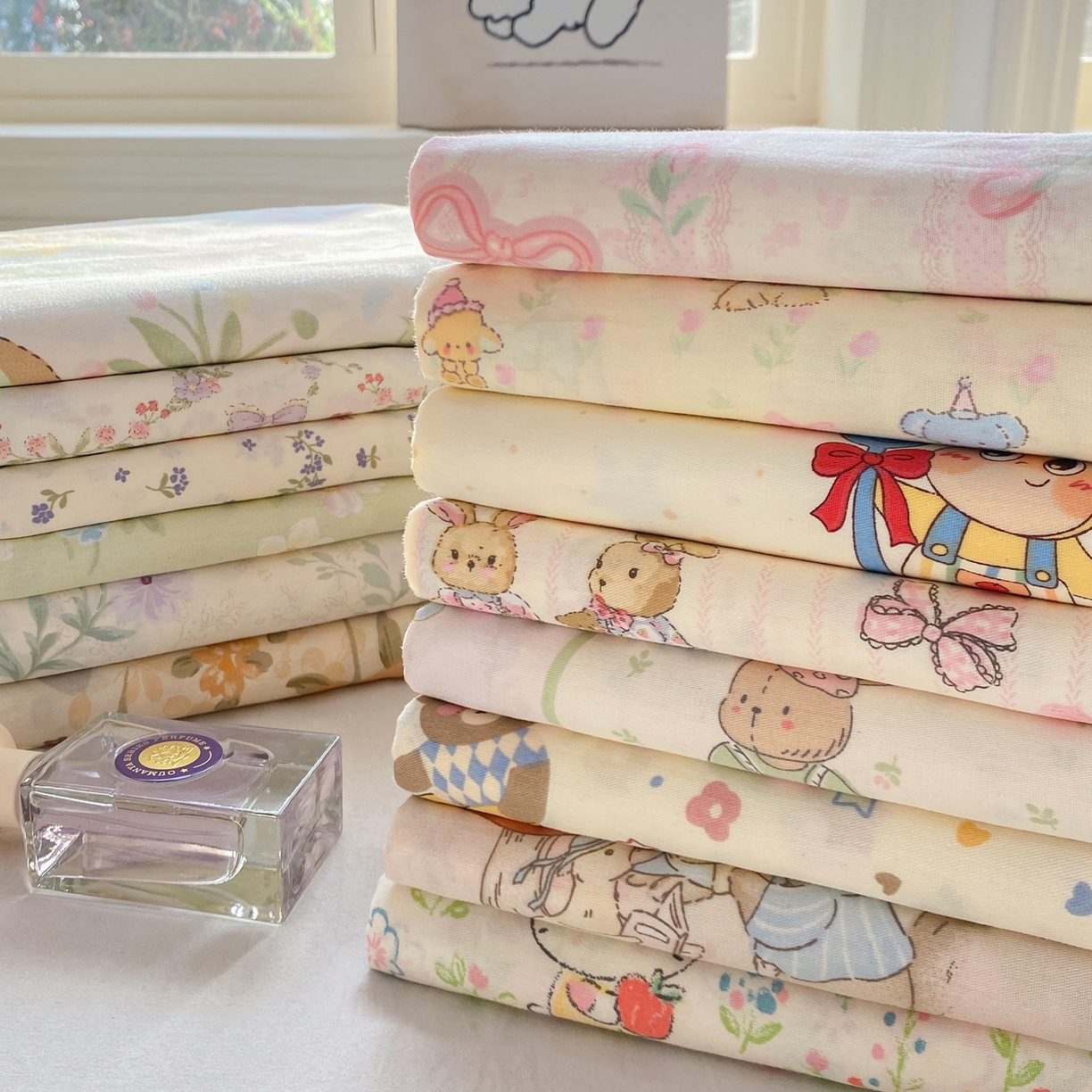 91家纺网 家纺一手货源 找家纺 （总）花梦欣 2026新款全棉印花单品系列3简约卡通款-单床单