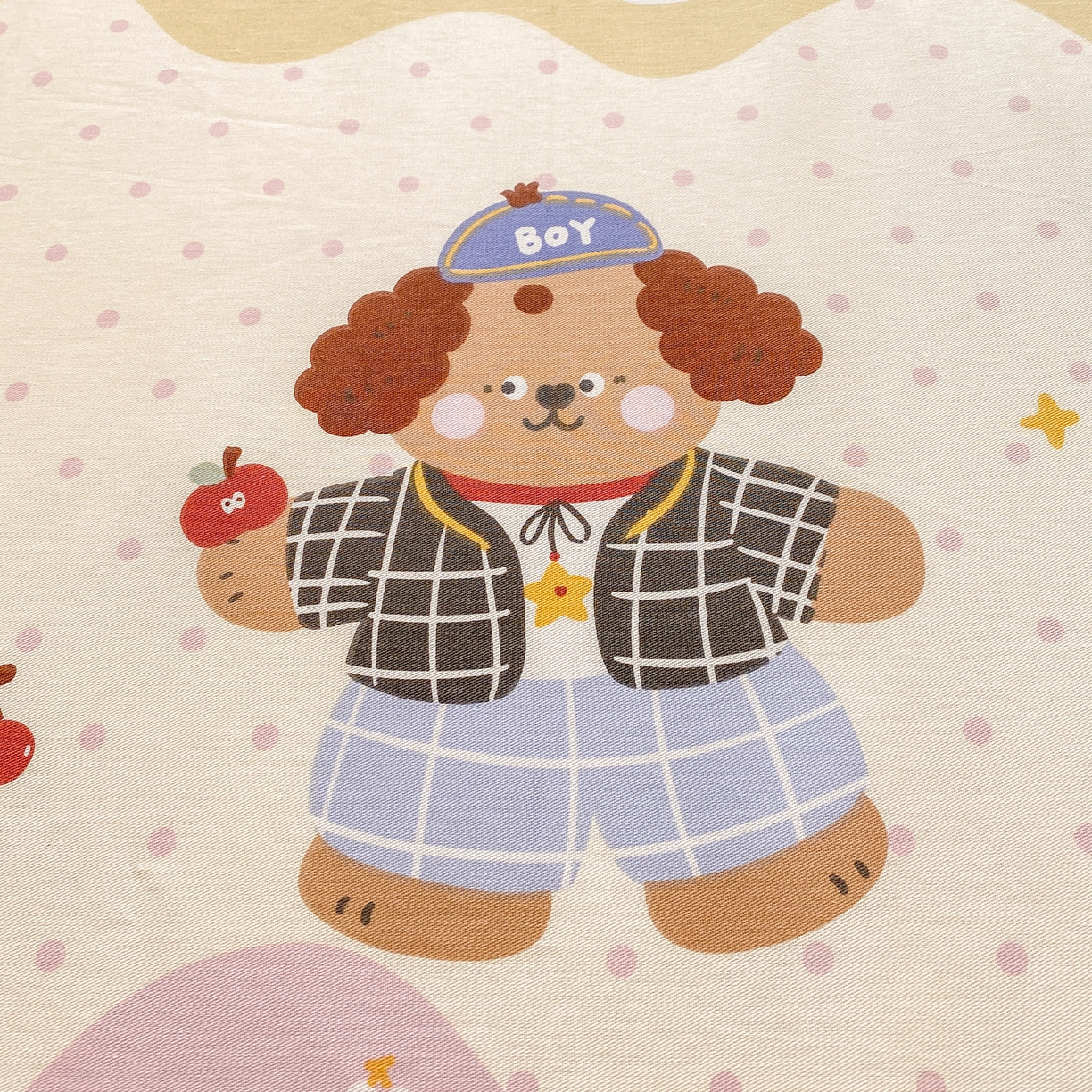 91家纺网 家纺一手货源 找家纺 花梦欣 2026新款全棉印花单品系列3简约卡通款-单床单 波普乐园