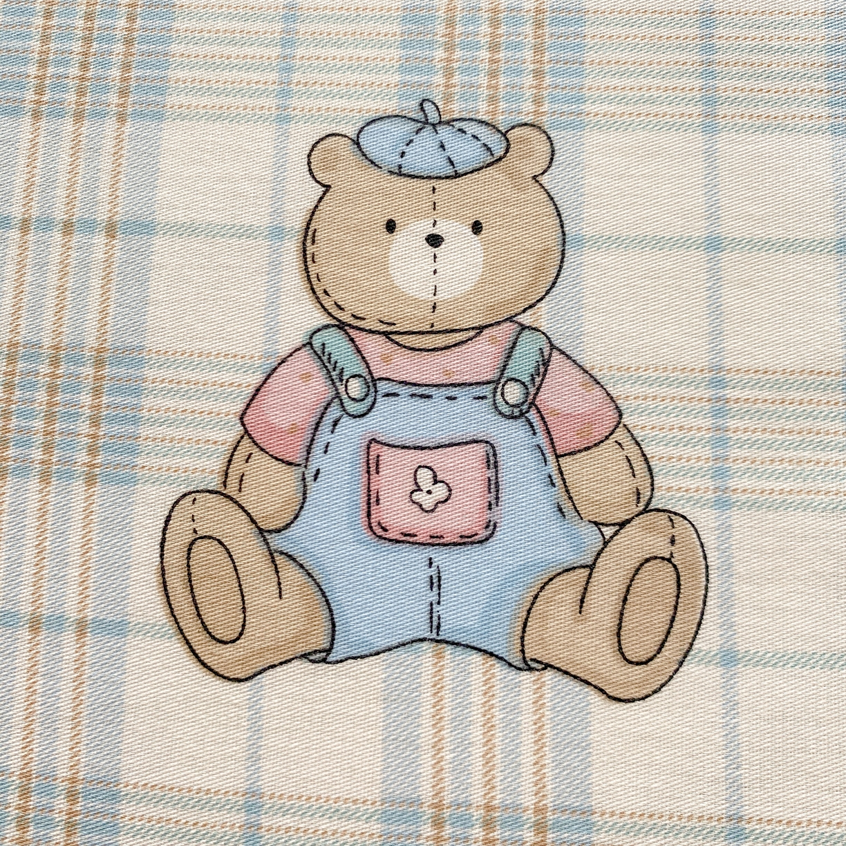 91家纺网 家纺一手货源 找家纺 花梦欣 2026新款全棉印花单品系列3简约卡通款-单床单 乖乖熊