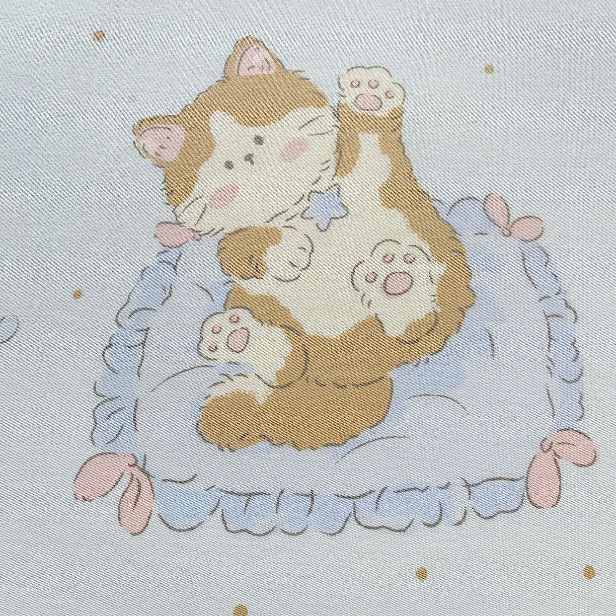 91家纺网 家纺一手货源 找家纺 花梦欣 2026新款全棉印花单品系列3简约卡通款-单床单 狸花小姐兰