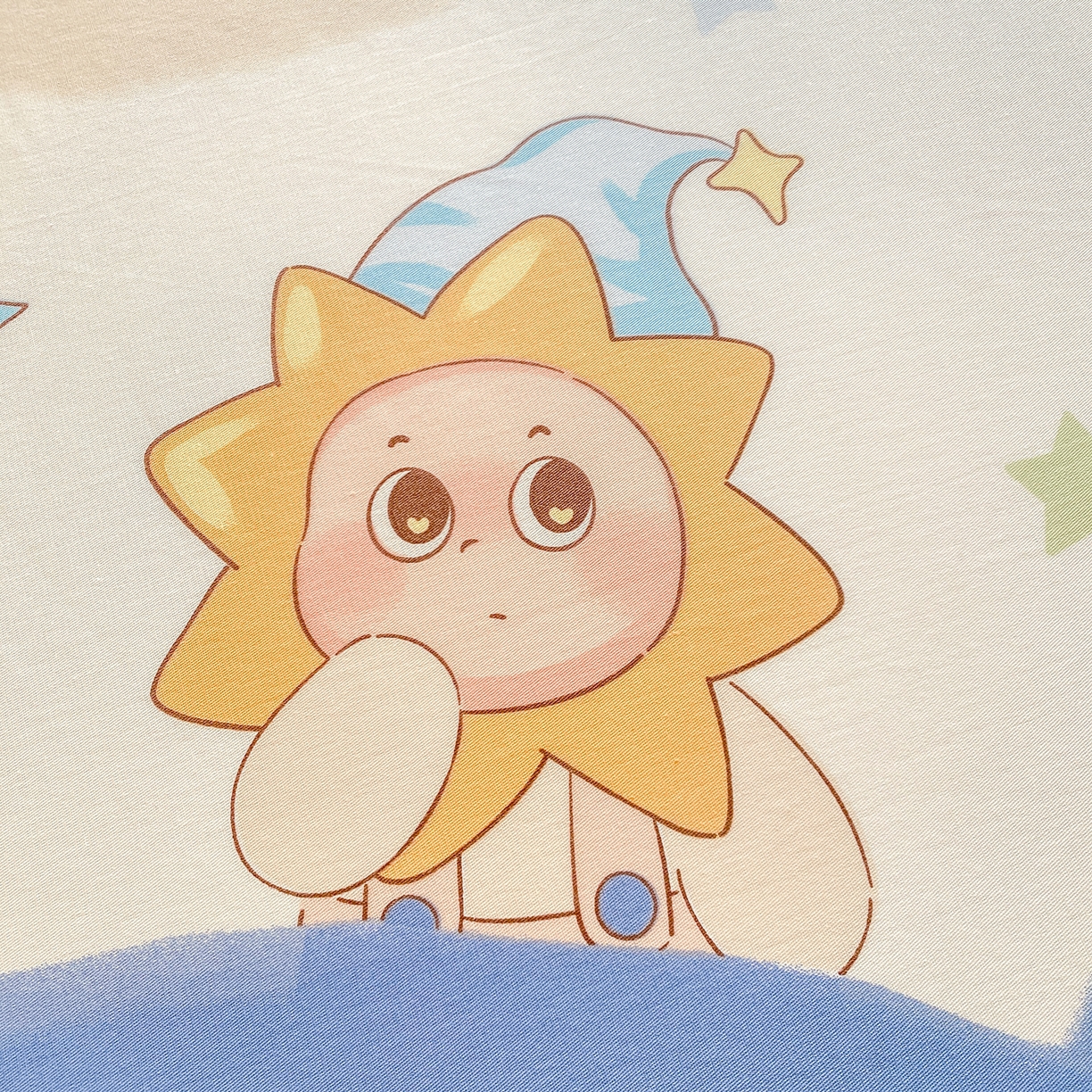 91家纺网 家纺一手货源 找家纺 花梦欣 2026新款全棉印花单品系列3简约卡通款-单床单 星梦童话