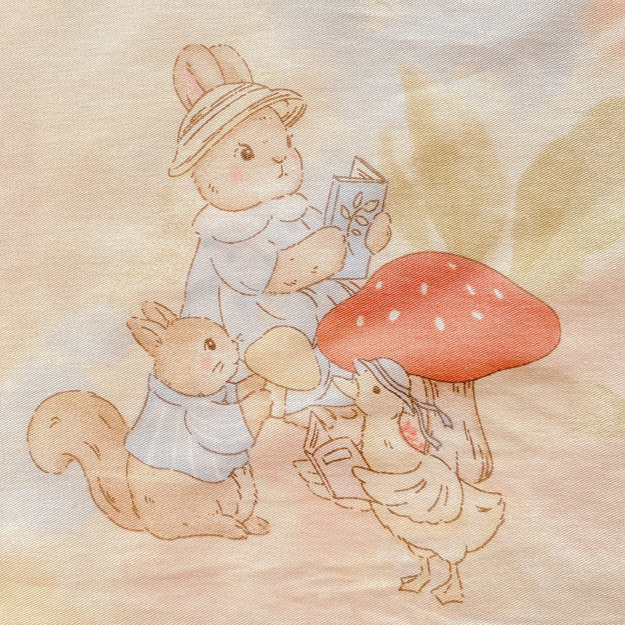 91家纺网 家纺一手货源 找家纺 花梦欣 2026新款全棉印花单品系列3简约卡通款-单床单 油画弦音