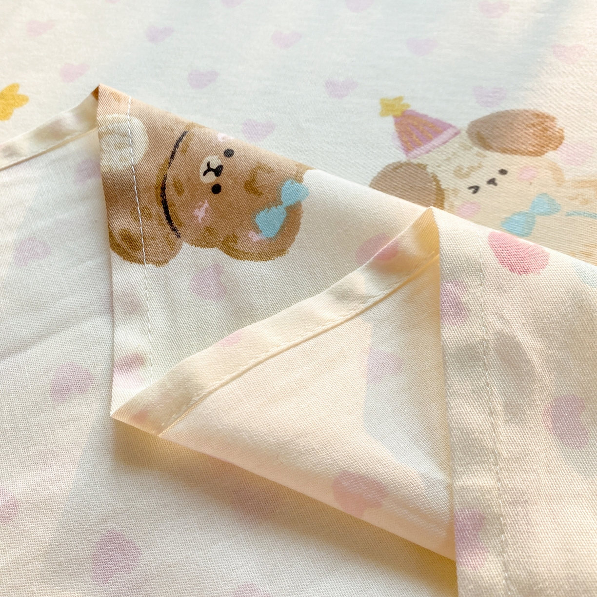 91家纺网 家纺一手货源 找家纺 花梦欣 2026新款全棉印花单品系列3简约卡通款-单床单 芋泥小狗