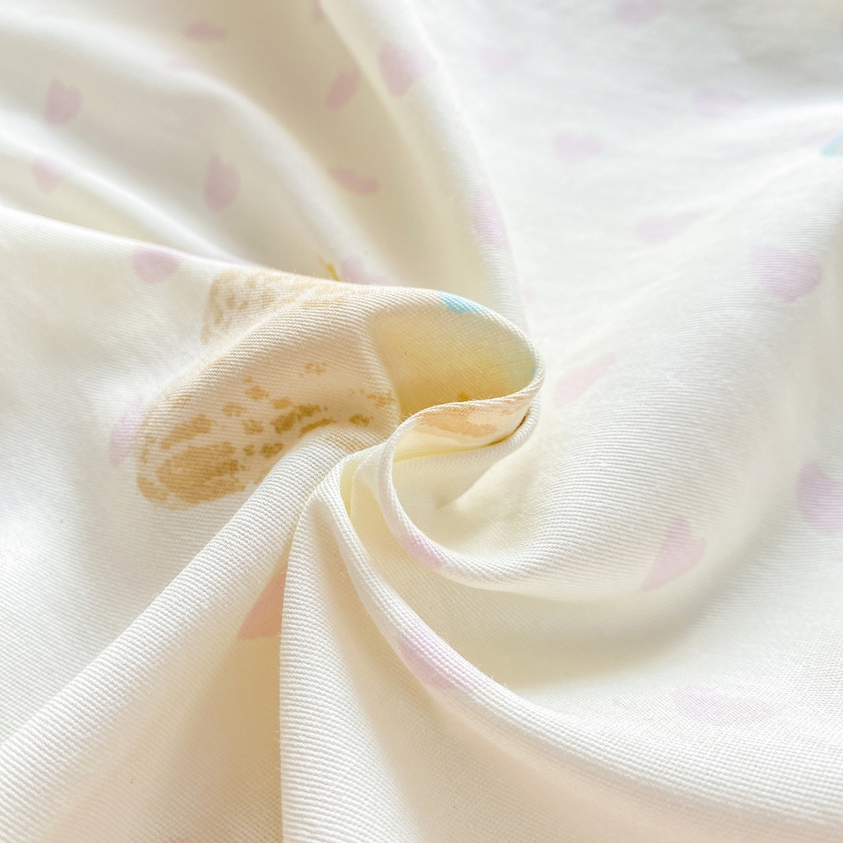 91家纺网 家纺一手货源 找家纺 花梦欣 2026新款全棉印花单品系列3简约卡通款-单床单 芋泥小狗