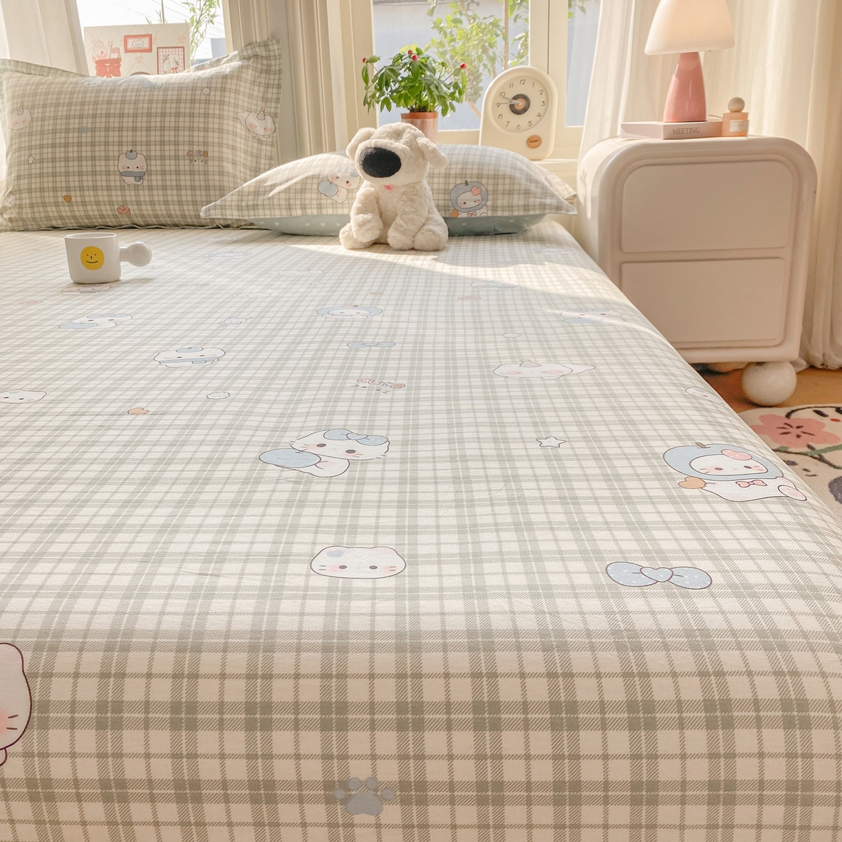 91家纺网 家纺一手货源 找家纺 花梦欣 2026新款全棉印花单品系列3简约卡通款-单床单 元气小布