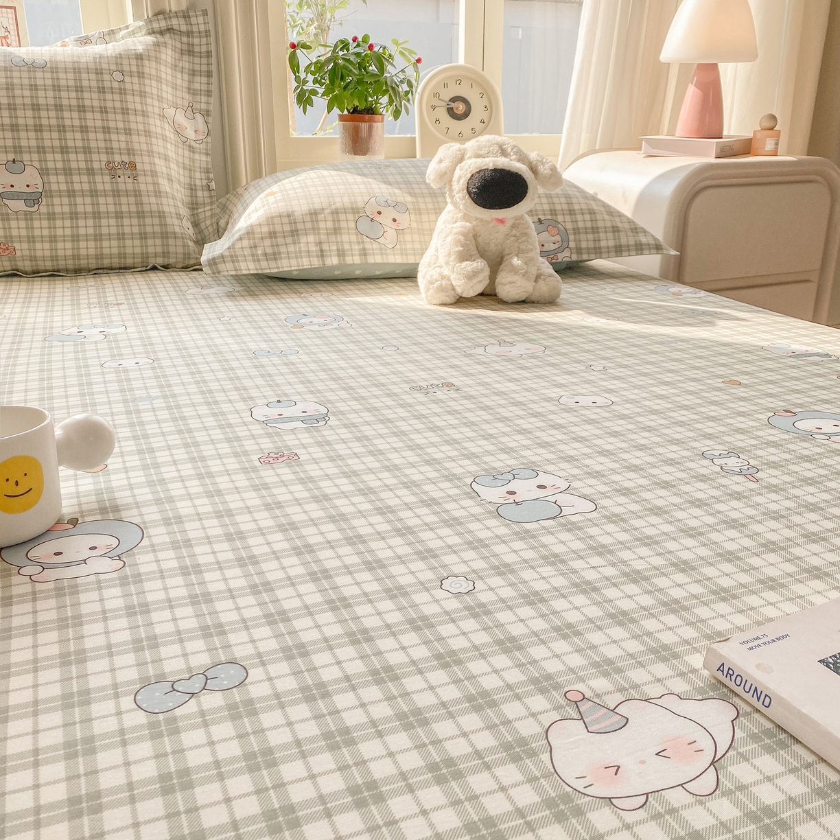 91家纺网 家纺一手货源 找家纺 花梦欣 2026新款全棉印花单品系列3简约卡通款-单床单 元气小布