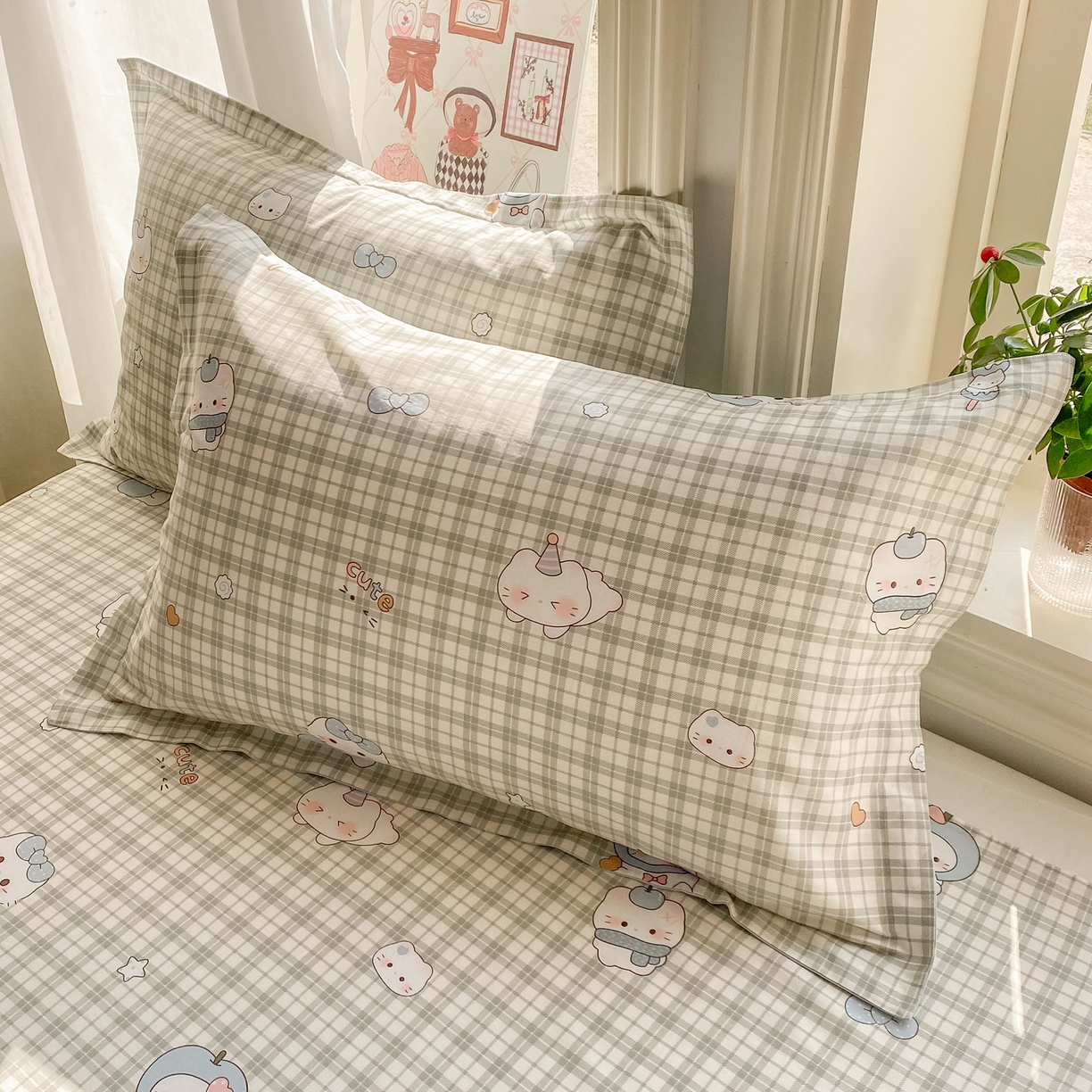 91家纺网 家纺一手货源 找家纺 花梦欣 2026新款全棉印花单品系列3简约卡通款-单床单 元气小布