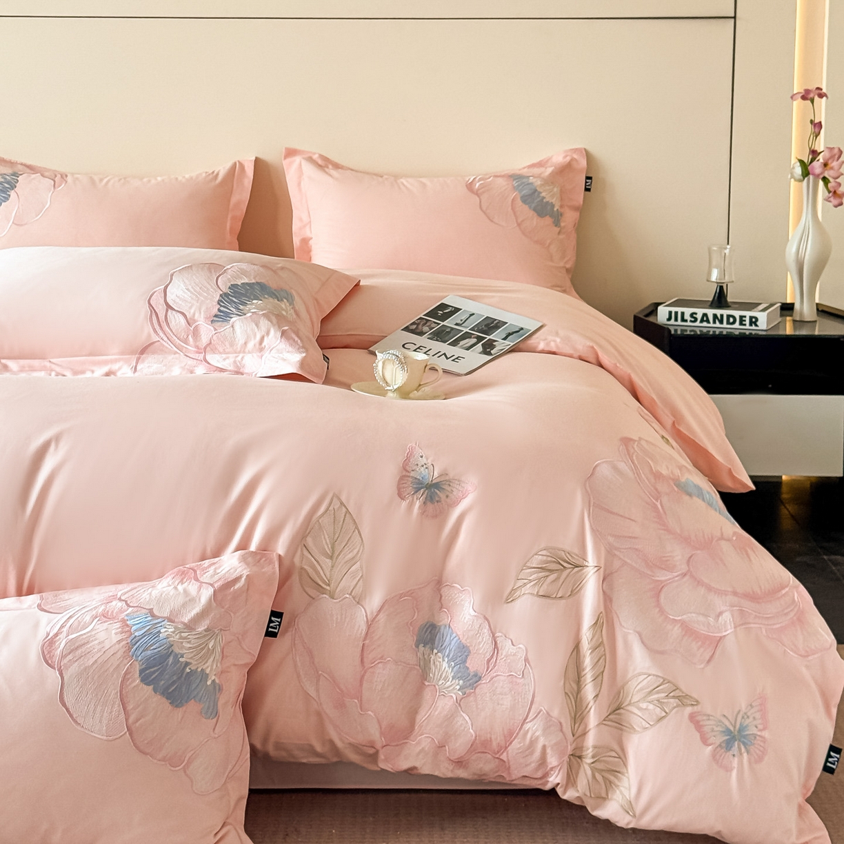 91家纺网 家纺一手货源 找家纺 （总）乐美家纺 2026新款春夏新品全棉大阪刺绣花熙系列