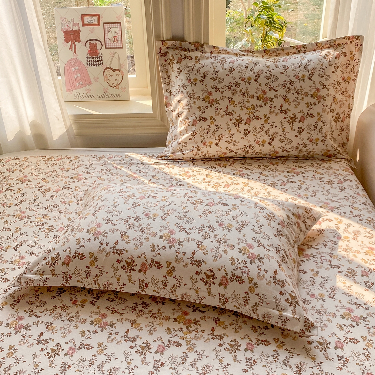 91家纺网 家纺一手货源 找家纺 （总）花梦欣 2026新款全棉印花单品系列2花卉款-单枕套