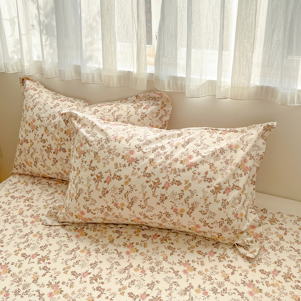 91家纺网 家纺一手货源 找家纺 （总）花梦欣 2026新款全棉印花单品系列2花卉款-单枕套