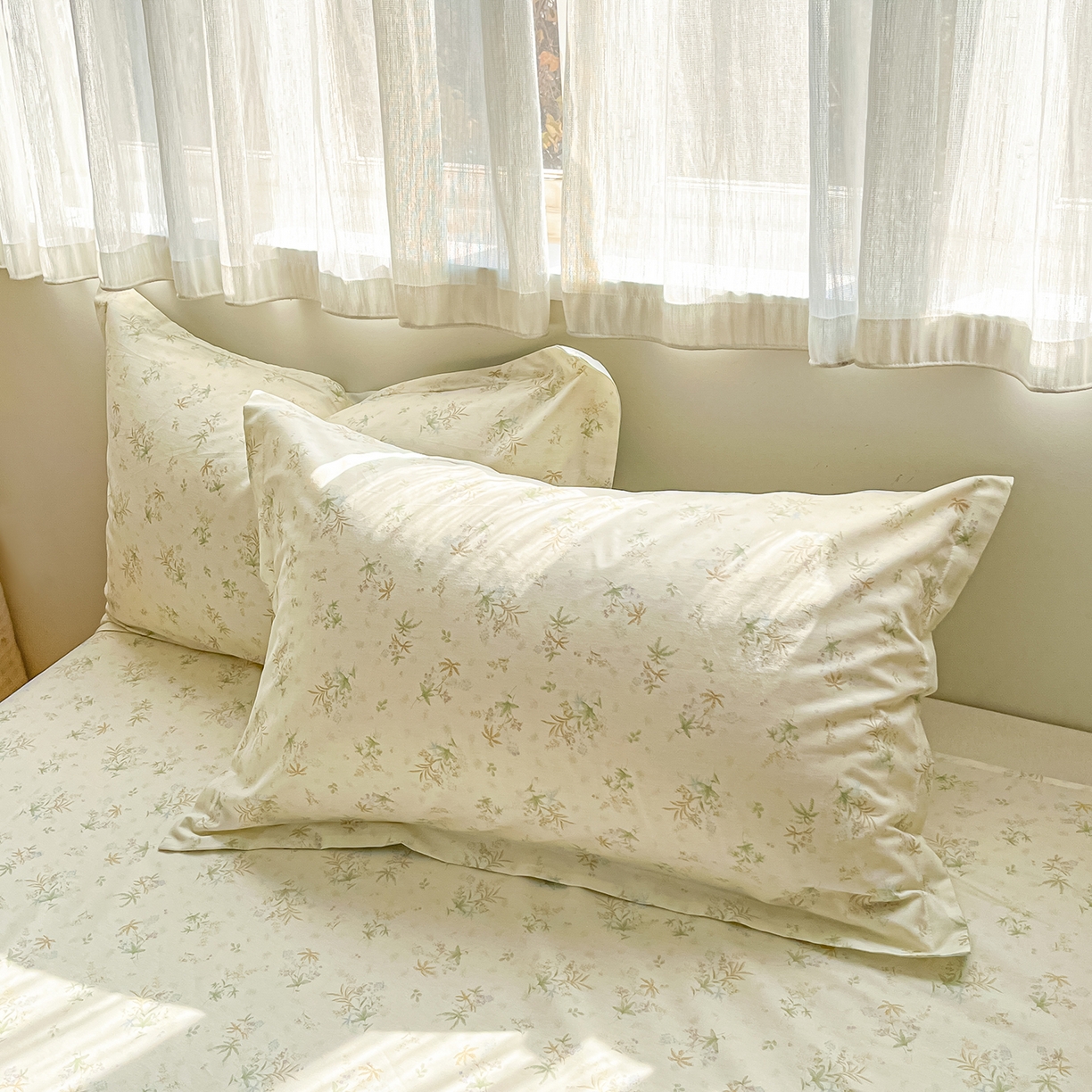 91家纺网 家纺一手货源 找家纺 （总）花梦欣 2026新款全棉印花单品系列2花卉款-单枕套