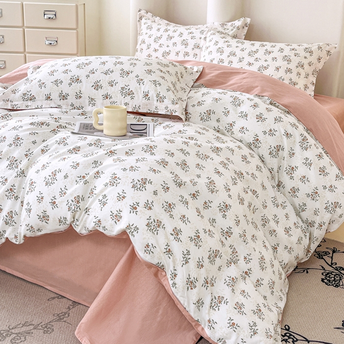 91家纺网 家纺一手货源 找家纺 （总）红淳家纺 2025新款小清新春款12868全棉印花四件套