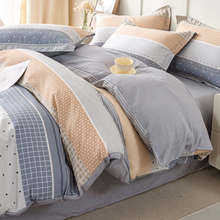 91家纺网 家纺一手货源 找家纺 （总）红淳家纺 2025新款小清新春款12868全棉印花四件套