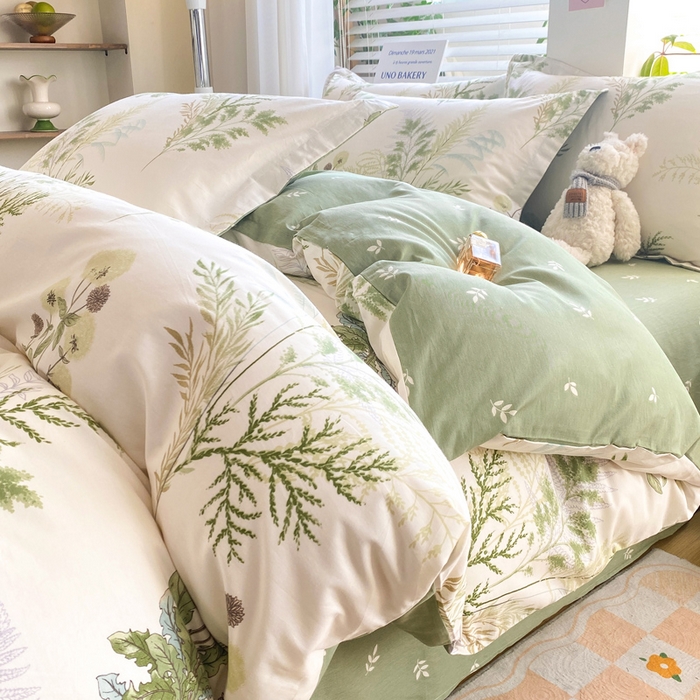 91家纺网 家纺一手货源 找家纺 （总）红淳家纺 2025新款小清新春款12868全棉印花四件套