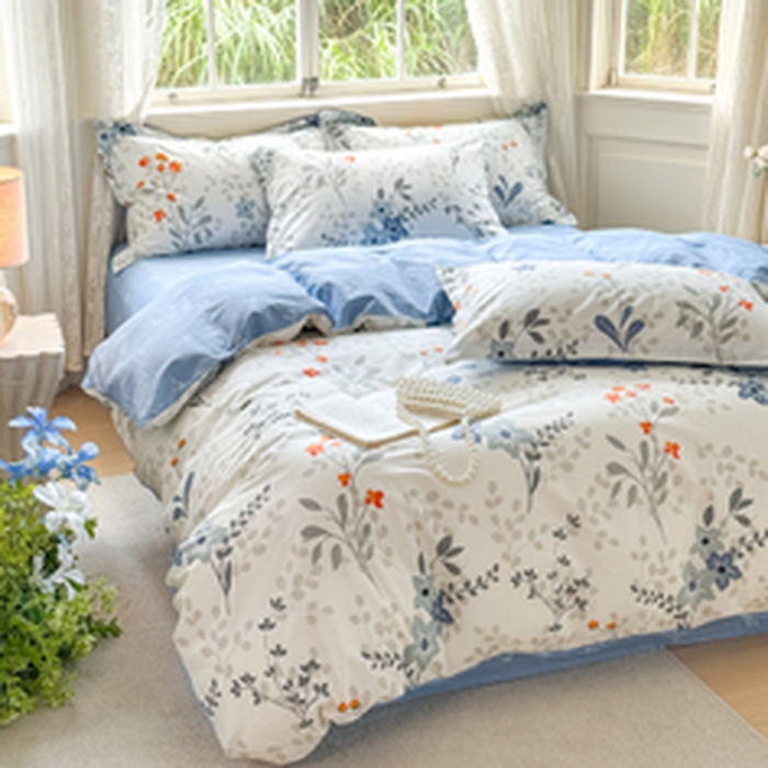 91家纺网 家纺一手货源 找家纺 （总）红淳家纺 2025新款小清新春款12868全棉印花四件套