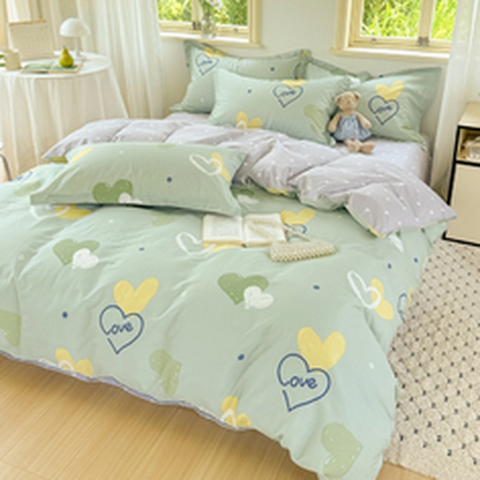 91家纺网 家纺一手货源 找家纺 （总）红淳家纺 2025新款小清新春款12868全棉印花四件套