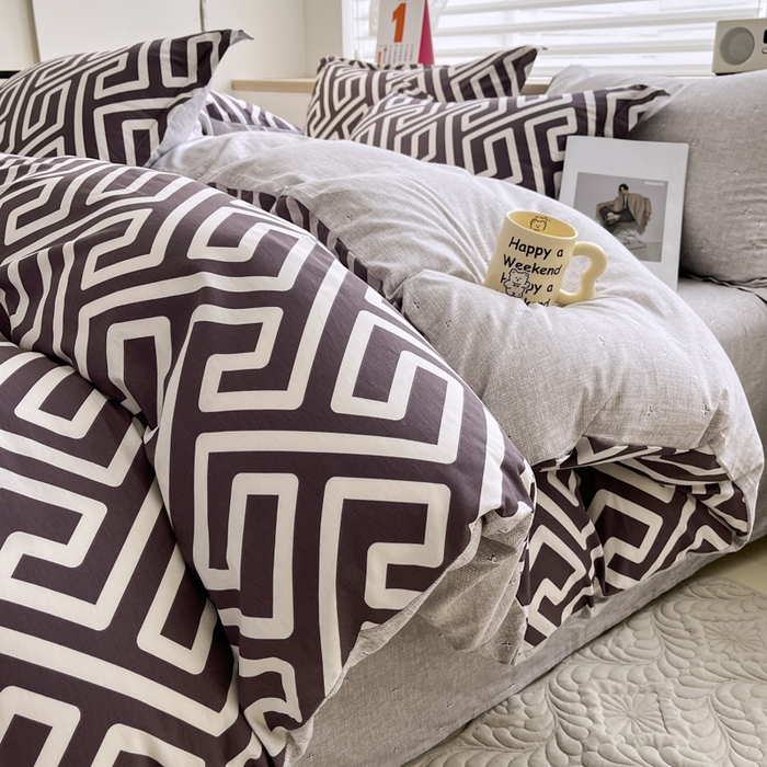 91家纺网 家纺一手货源 找家纺 （总）红淳家纺 2025新款小清新春款12868全棉印花四件套