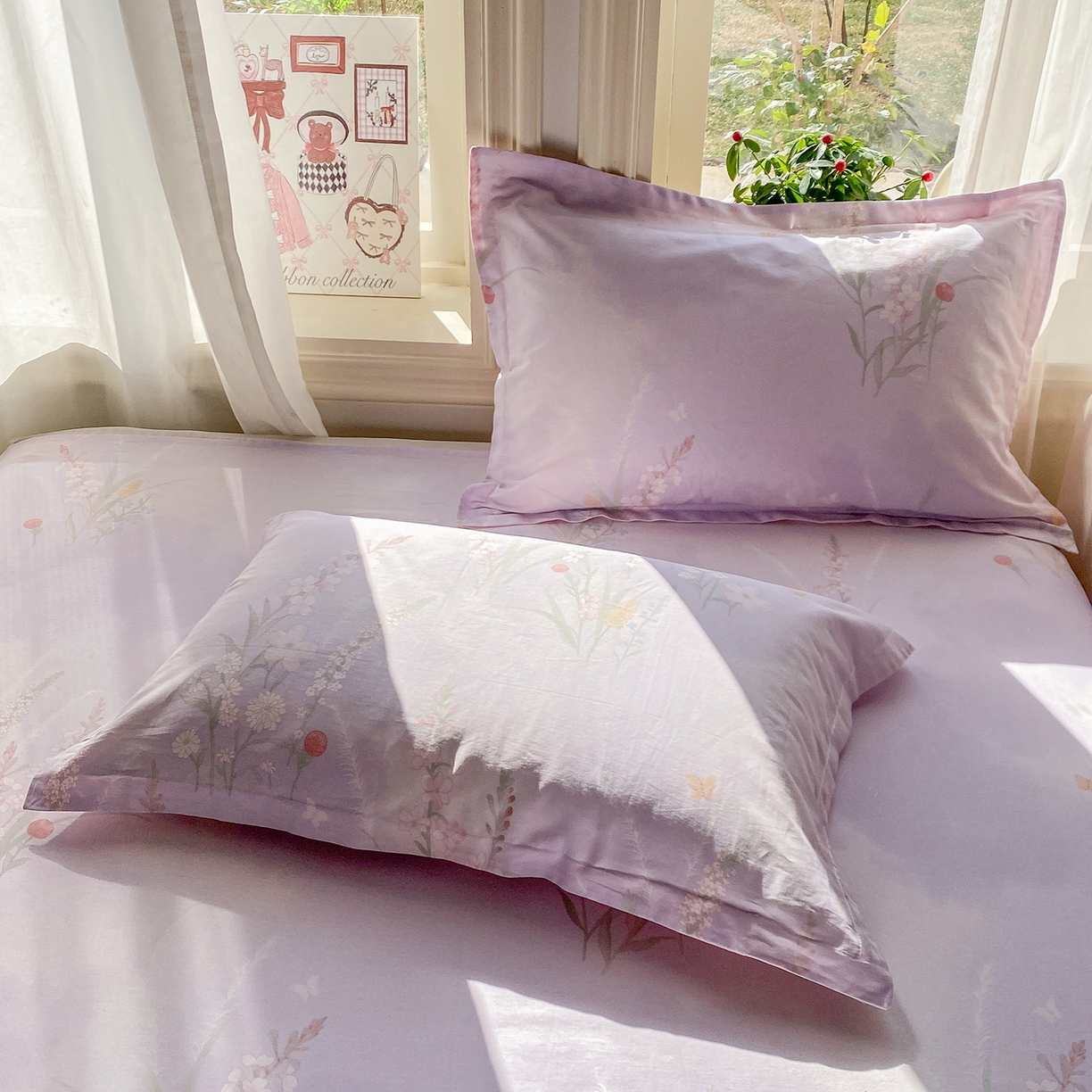 91家纺网 家纺一手货源 找家纺 花梦欣 2026新款全棉印花单品系列2花卉款-单枕套 普罗旺斯