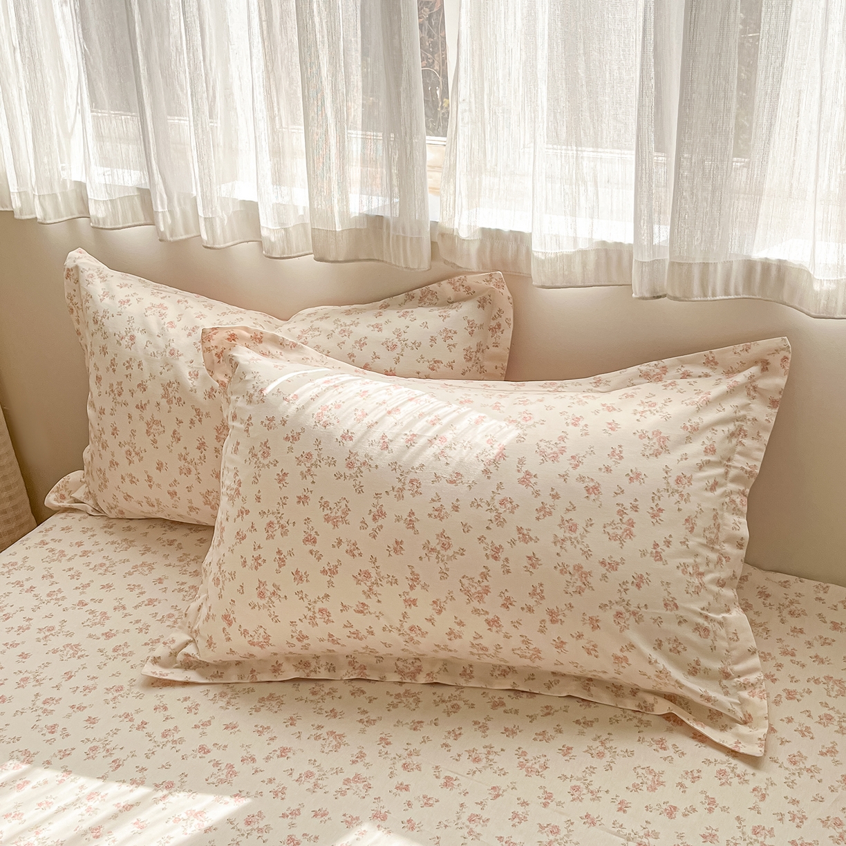 花梦欣 2026新款全棉印花单品系列2花卉款-单枕套 俏佳人