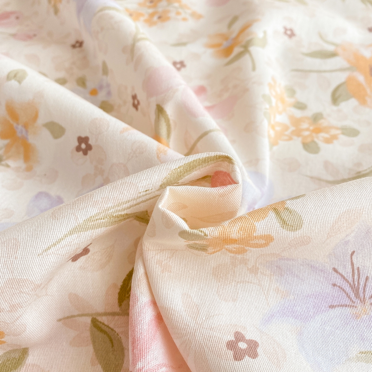 91家纺网 家纺一手货源 找家纺 花梦欣 2026新款全棉印花单品系列2花卉款-单枕套 苏糖粉