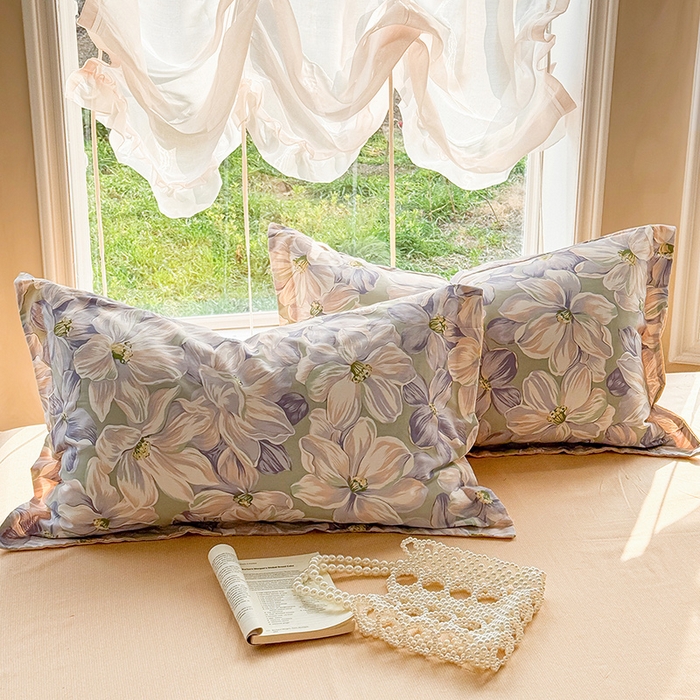 91家纺网 家纺一手货源 找家纺 （总）红淳家纺 2025新款小清新春款12868全棉印花四件套