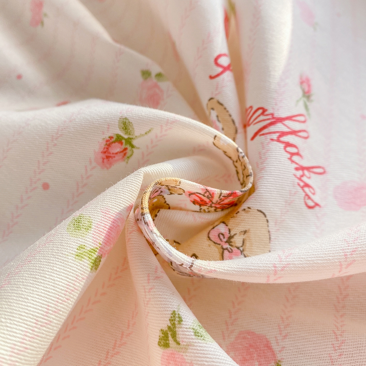 91家纺网 家纺一手货源 找家纺 花梦欣 2026新款全棉印花单品系列2花卉款-单枕套 甜蜜纪念日