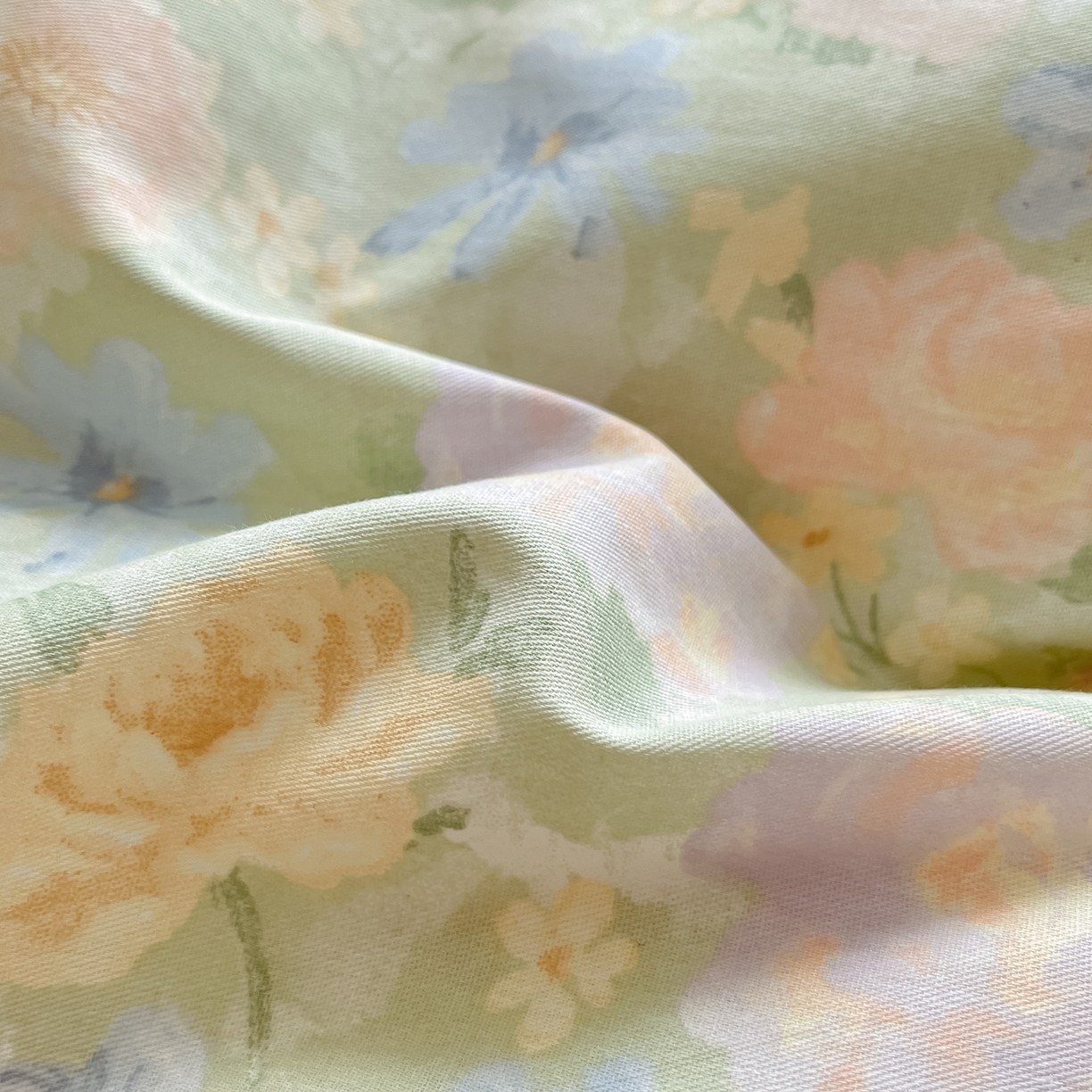 91家纺网 家纺一手货源 找家纺 花梦欣 2026新款全棉印花单品系列2花卉款-单枕套 栀子花语